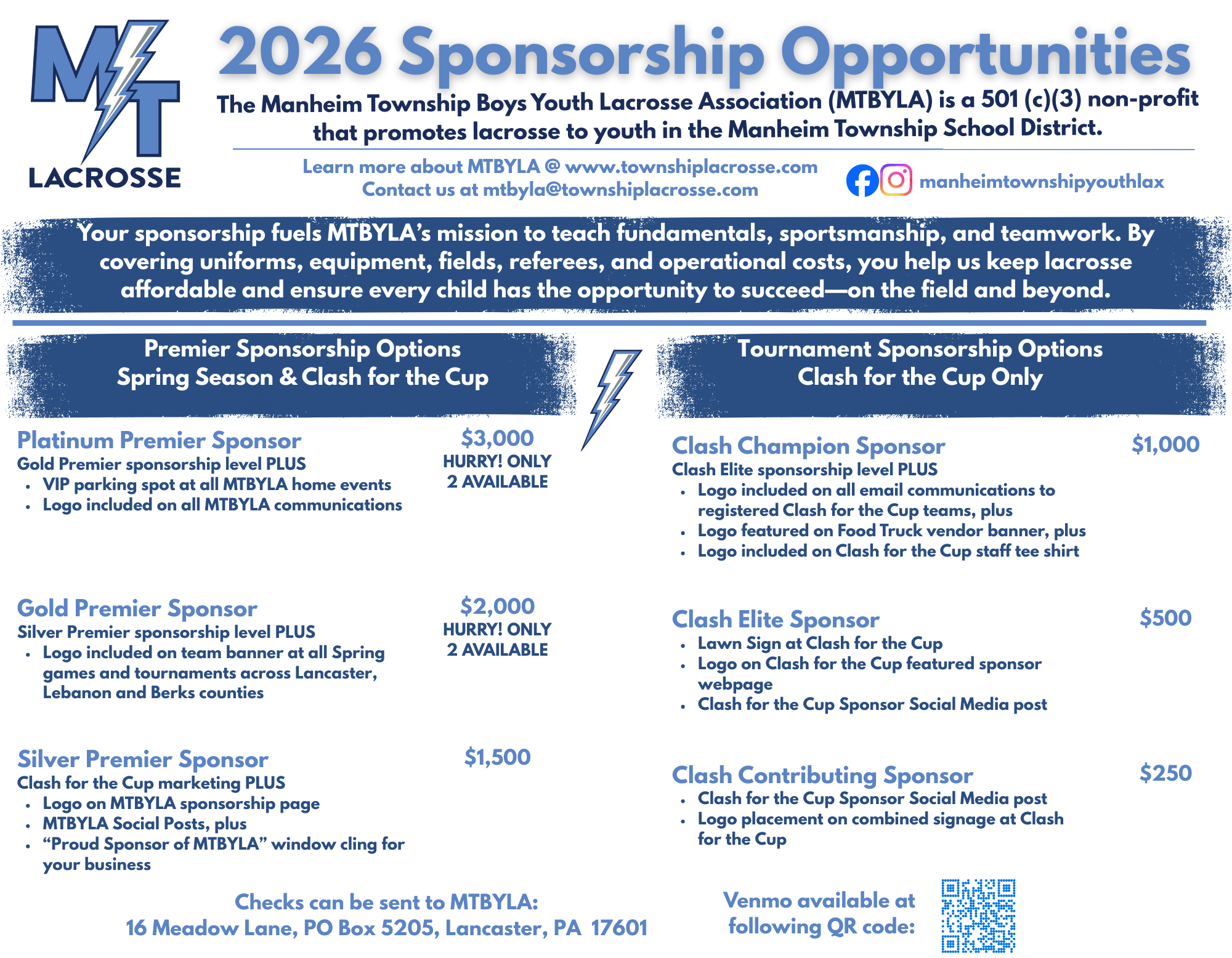 2026 Sponsorship Opportunities